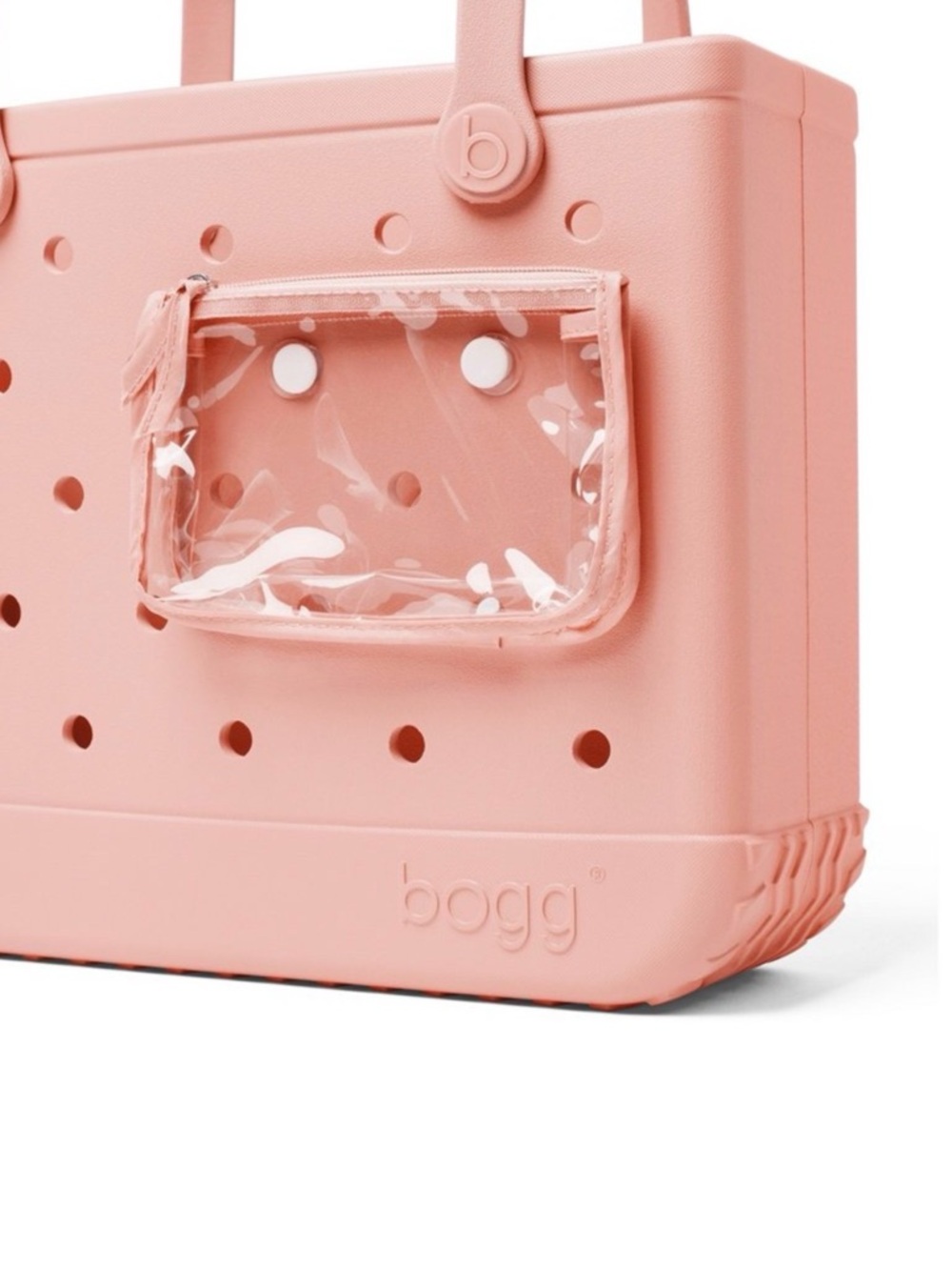 BOGG BAG Baby Bogg Tote Peach Daiquiri Pink Washable Beach Bag w/ Insert - Picture 3 of 5